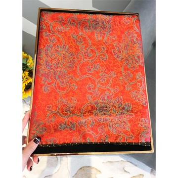 【蓮如意】宋錦重磅高貨桑蠶絲高檔禮品織錦中國風絲巾圍巾女