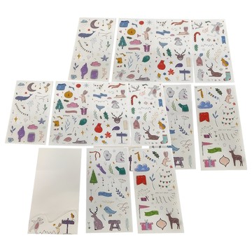 和紙裝飾貼紙 SANS457 160 x 80mm 6張  年的情懷  2包