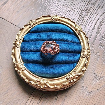 【曲水辰手作】黑金超七金屬線編織戒指