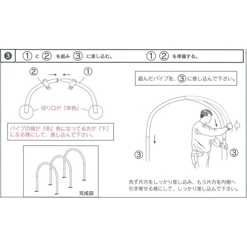 雨よけハウス組立セット 間口1.2ｍX奥行1.84ｍX高さ1.75ｍ 1うね用 3〜4株 埋め込み式ビニールハウス 野菜 家庭菜園 法人も個人も送料無料