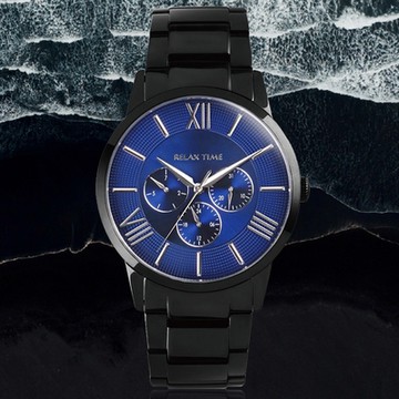 Relax Time 黑潮王者 三眼石英錶-洋流 RT-81-3 新年開運 送禮推薦