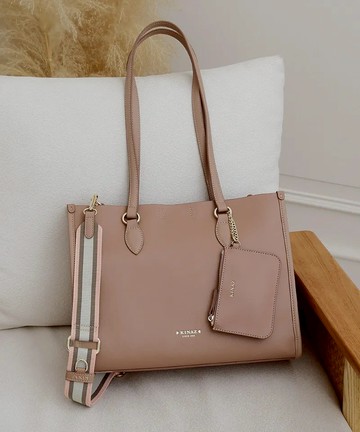 【KINAZ】附零錢包多層斜背肩背托特包-莓好絮語-溫柔便利貼系列(BZ96394-60)