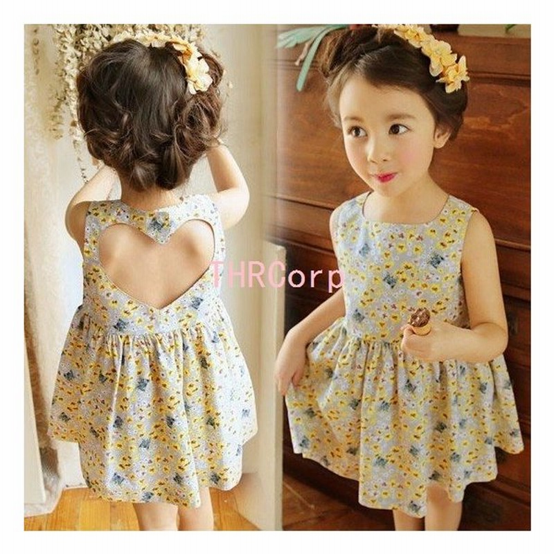 子供ワンピース 子供服 キッズ ワンピース 花柄 背中だし ハート形 女の子用 100 110 1 130 140cm 子どもワンピ 発表会 結婚式 発表会 入学式に 通販 Lineポイント最大0 5 Get Lineショッピング
