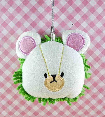 【震撼精品百貨】The bears school 上學熊 造型擦手巾-白熊(綠巾) 震撼日式精品百貨