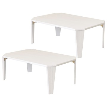 《HOPMA》達克多角形和室桌(2入) 台灣製造 懶人茶几桌 摺疊收納桌-白橡木