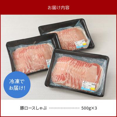 ふるさと納税 延岡市 宮崎県産豚ロースしゃぶ 500g×3 計1.5kg(延岡市)