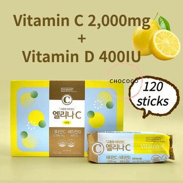 [韓國]🇰🇷 Dongkook Elina C 維生素 C + 維生素 D 120sticks 4 個月高含量粉末維生素