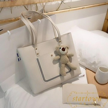 托特包女時尚手提單肩包洋氣百搭包【繁星小鎮】