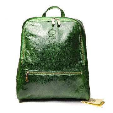 Manufactus 義大利手工真皮後背包 - 綠色