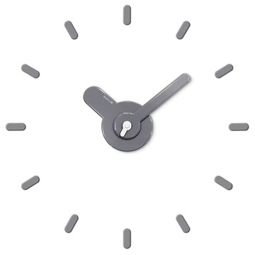 Ontime DIY壁貼掛鐘  ABS塑膠材質  居家客廳臥室適用  灰色