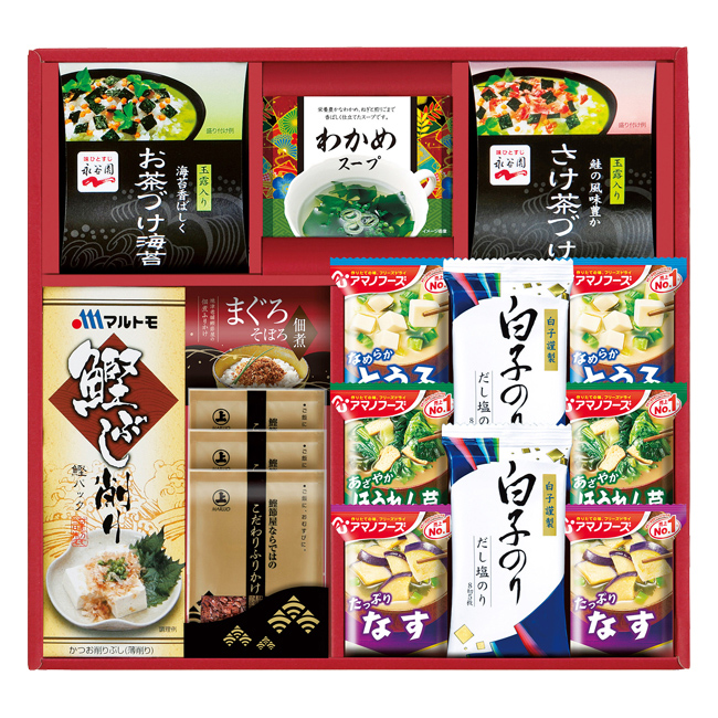 香典返し　食品｜30％OFF｜アマノフーズ＆永谷園食卓セット　No.50　※消費税・8％｜香典のお返し