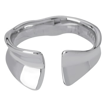 MARIGOLD 美爾朵 925純銀 雙飛魚尾版開口可調式戒指  1.6cm  銀色