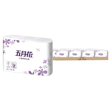 五月花 小捲筒衛生紙 紫小花  6捲  16袋