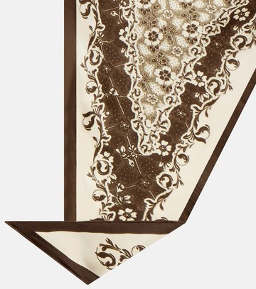 Alémais Violet floral silk scarf