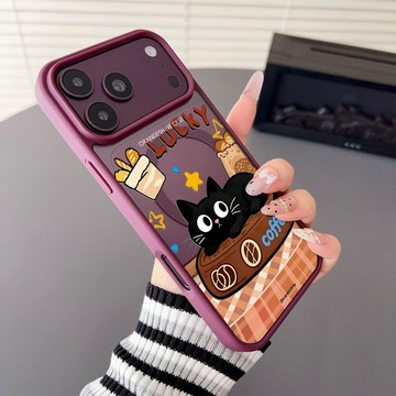 幸運貓咪 馬卡龍無綫磁吸充電 iphone 18 pro max 17 16 15 14 13 12 11 8p手機殼