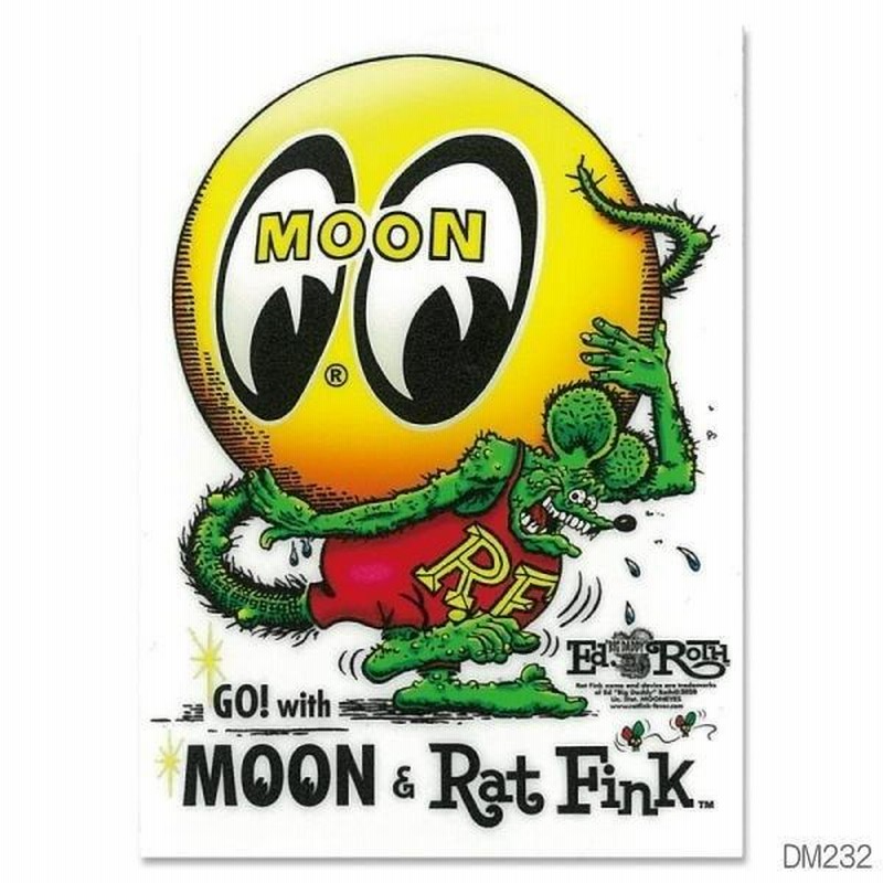ラットフィンクRATFINK 白　2003年製ムーンアイズ ムーンアイズ MOONEYES Rat Fink ラットフィンク コラボ Sticker