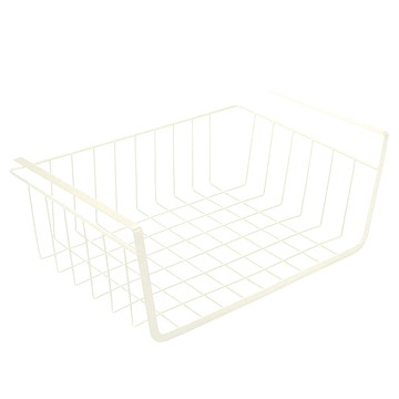 NATURE LIVING 多功能鐵絲籃掛鉤型  35.3 x 25 x 14.5cm  奶油白  1個