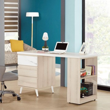 完美主義 | OPAL植木4.4尺三抽書桌 收納桌 抽屜桌【Y0169-A】