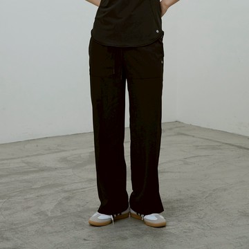 梭織防曬寬褲-Black