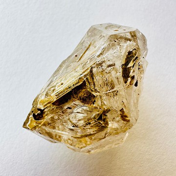 巴基斯坦黃泥骸骨水晶 銀1 開窗骨幹水晶 原石原礦標 磁場脈輪