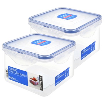 LocknLock 樂扣樂扣 PP微波保鮮盒 HPL855 860ml  2個  2個容器 + 2個蓋子