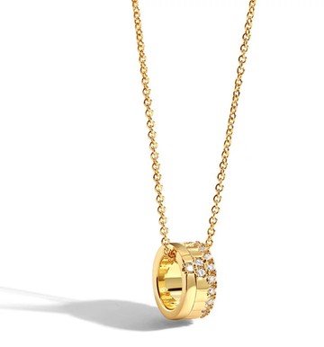 【Whomfor吳爾芙輕珠寶】齒輪手工精鑲鑽14K項鍊