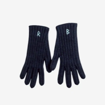 Ruslan Baginskiy RB字羊毛手套/深藍