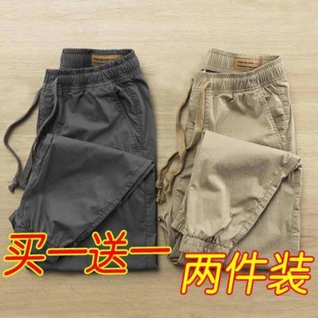 干活穿的褲子男耐磨建筑工人工地純棉工作服寬松休閑大碼褲勞保褲