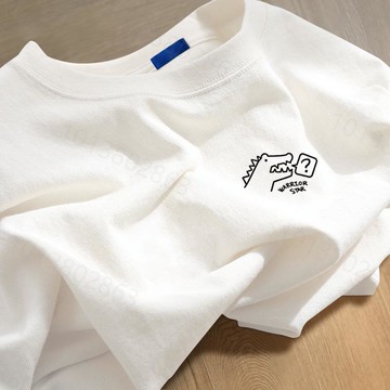 【現貨！當天出貨】韓系簡約印花t 250g純棉重磅衣服 大尺碼寬鬆短袖t恤 oversize上衣 夏季T恤 吸汗透氣短t