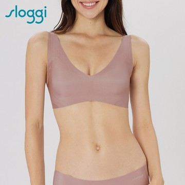 sloggi-NEW ZERO FEEL SOFT BRA全新零感系列後扣式V領內衣 柔膚粉紅｜88-351 G2