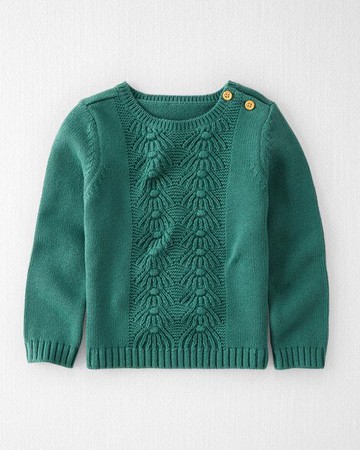 Toddler Organic Cotton Cable Knit Sweater