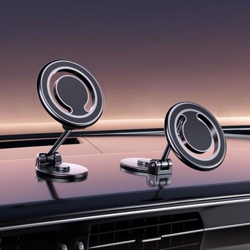車載手機支架汽車磁吸導航支架360度旋轉折疊金屬支架新品magsafe