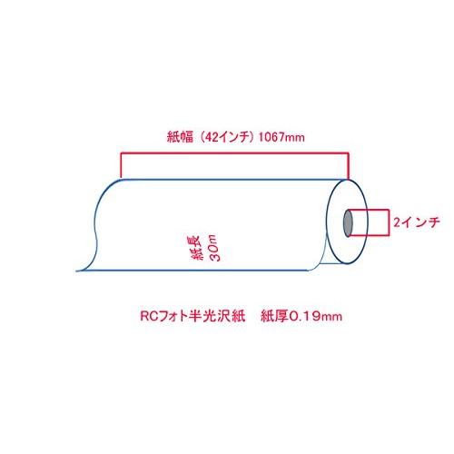 BBEST RCフォト半光沢紙 幅1067mm×30M 2本入り