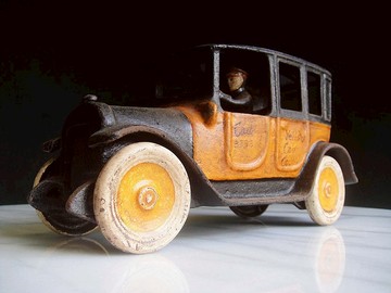 【老時光 OLD-TIME】早期二手歐美進口厚重鑄鐵玩具車擺飾