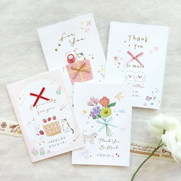 50K蝴蝶結祝福卡片 (4圖) SGC-352 感謝卡 祝福卡 特殊卡片