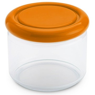 omADA 簡約設計密封抗菌儲存罐 尺寸11*H9CM  500ml  橘色  1個