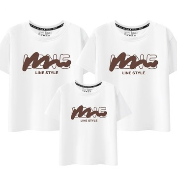 🚀隔日到貨🚀家庭服情侶裝必買2026新款卡通短袖短袖親子服超萌推薦親子裝柔軟親膚全家出遊裝韓式親子裝百搭百搭首選親子服裝