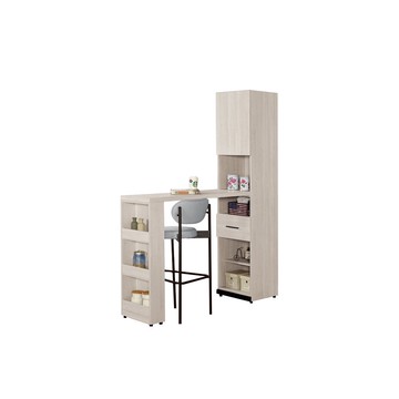 【H&D東稻家居】簡約中島型吧台桌櫃(TJS1-07398)