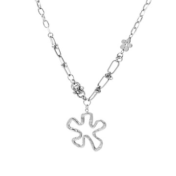 [鋼飾] 流銀花蹤項鍊 / Flowing Silver Flora Necklace