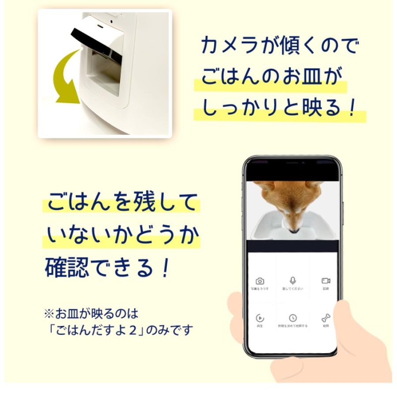 ペットカメラ 自動給餌器 自動餌やり機 180度カメラ 犬 猫 スマホ 防犯カメラ WTW-IPET1828 | LINEブランドカタログ