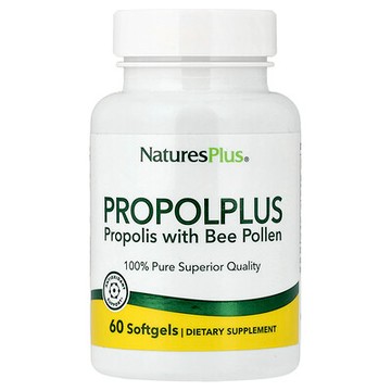 NaturesPlus, Propolplus，蜂膠（含蜂花粉），60 粒軟膠囊