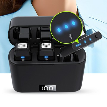 新品上市全新領夾式磁吸麥克風雙接收器雙麥克風降噪收音直播專業【Snowbelle優選】