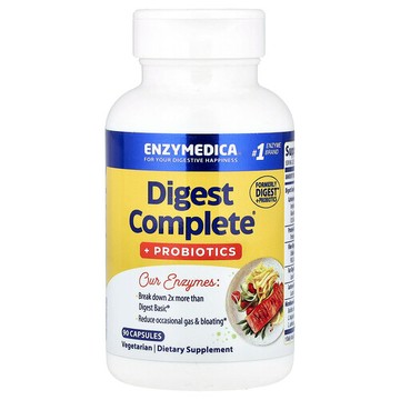 Enzymedica, Digest Complete® + 益生菌，90 粒膠囊