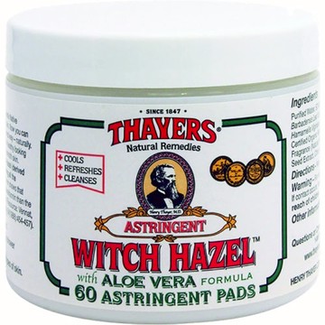 Witch Hazel Pads 60 Pads by Thayers