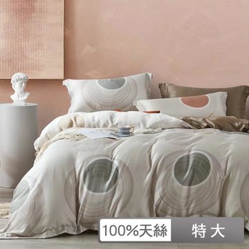【貝兒居家生活館】100%天絲七件式兩用被床罩組  (特大雙人/曉逸嵐)