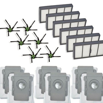 [4現貨]  副廠 適用 iRobot Roomba s9 s9+ s9Plus 系列 掃地機器人吸塵器 6濾網+6側刷邊刷+6集塵袋 替換耗材配件組 _JC21  _QQ3