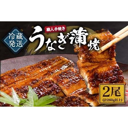 ふるさと納税 職人手焼きうなぎ蒲焼2尾(計260g以上)　鰻　ウナギ　魚　魚介　国産 CD40-23 宮崎県日南市