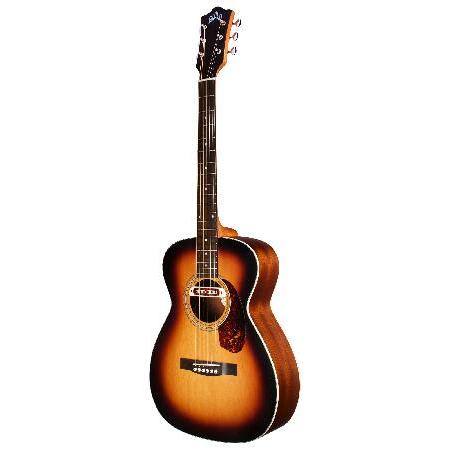 Guild Guitars M-240E Troubadour Acoustic Guitar, Vintage Sunburst, Archback Solid Top Concert, Westerly Collection