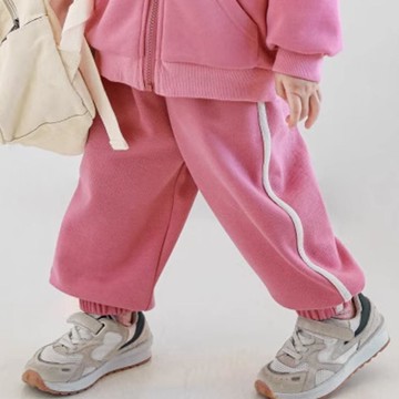 TONGMO - 棉質休閒運動束口長褲-粉色