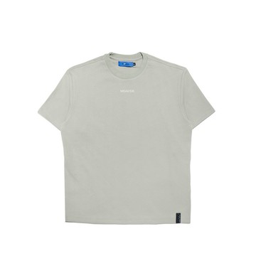 刺繡LOGO重磅寬鬆上衣-灰